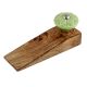 Green Wheel Flower Ceramic Wooden Door Stopper